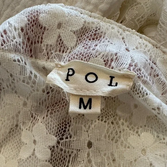 POL Tiered Ditsy Print Long Sleeve Lace Embroidered Kimono - Picture 8 of 10